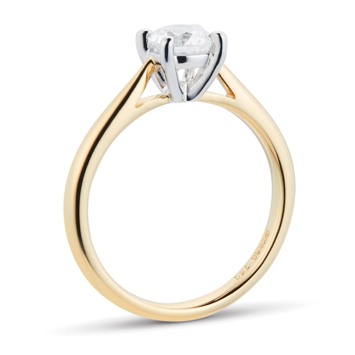 Goldsmiths 18ct Yellow Gold Brilliant Cut 0.70ct Solitaire Diamond Ring - Ring Size Q