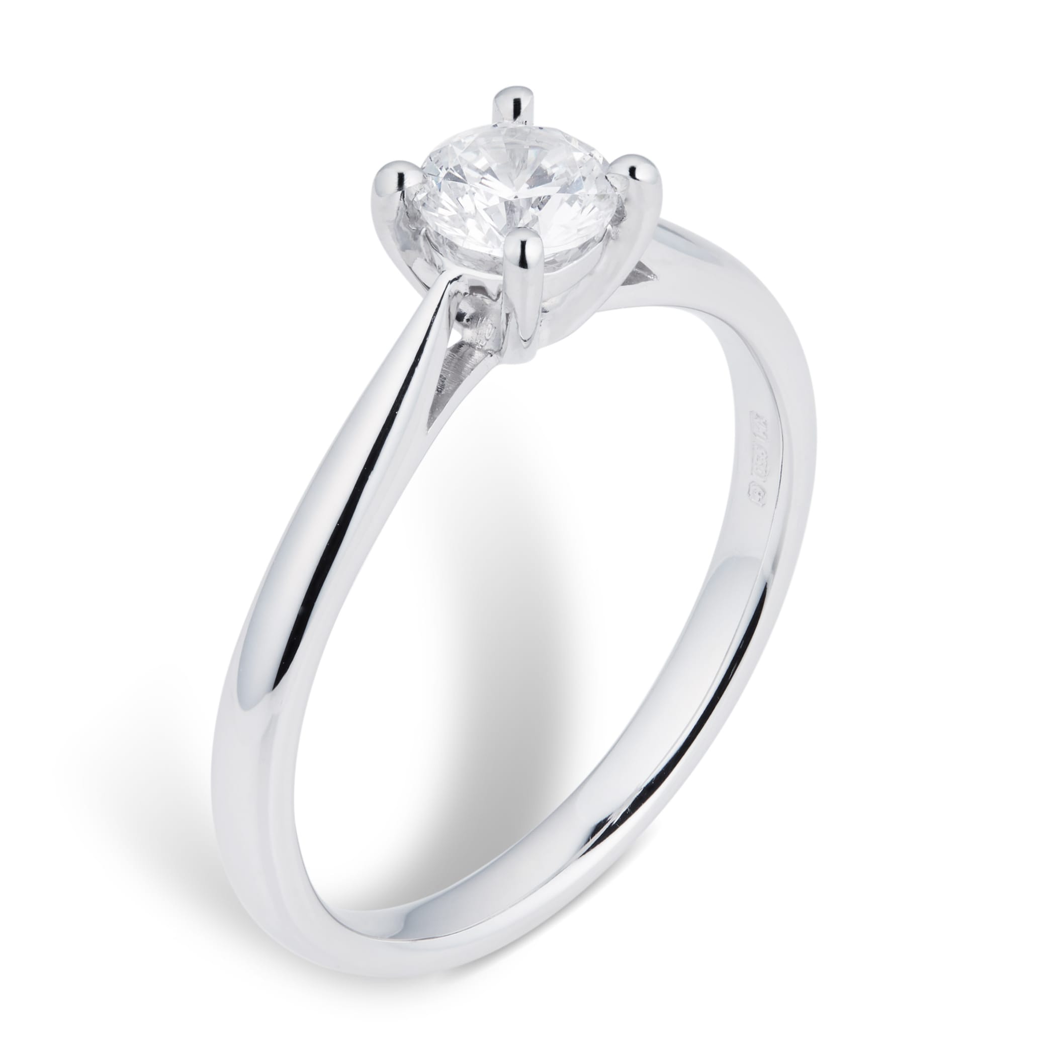 Goldsmiths Platinum 0.40ct Brilliant Cut Diamond Solitaire Ring Goldsmiths Platinum 0.40ct Brilliant Cut Diamond Solitaire Ring