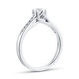Goldsmiths 18ct White Gold 0.50cttw Diamond 6 Claw Solitaire Ring