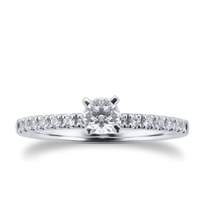 Goldsmiths 18ct White Gold 0.50cttw Diamond Solitaire Ring