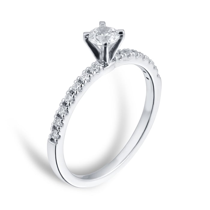 Goldsmiths 18ct White Gold 0.50cttw Diamond Solitaire Ring