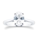 Mappin & Webb Platinum 1.51ct Oval Cut Solitaire Diamond Ring