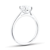 Mappin & Webb Platinum 1.51ct Oval Cut Solitaire Diamond Ring