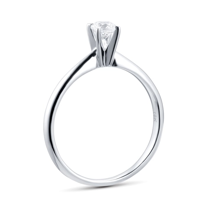 Goldsmiths 18ct White Gold 0.25cttwDiamond Solitaire Ring - Ring Size O