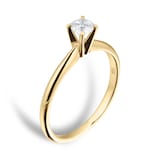 Goldsmiths 18ct Yellow Gold 0.25cttwDiamond Solitaire Ring