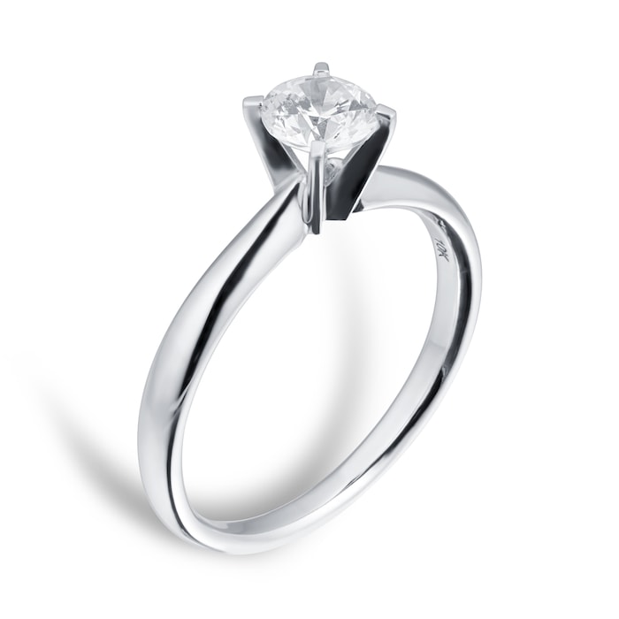 Goldsmiths 18ct White Gold 0.72ct Diamond Solitaire Ring