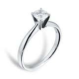 Goldsmiths 18ct White Gold 0.72ct Diamond Solitaire Ring