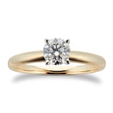 Goldsmiths 18ct Yellow Gold 0.72ct Diamond Solitaire Ring