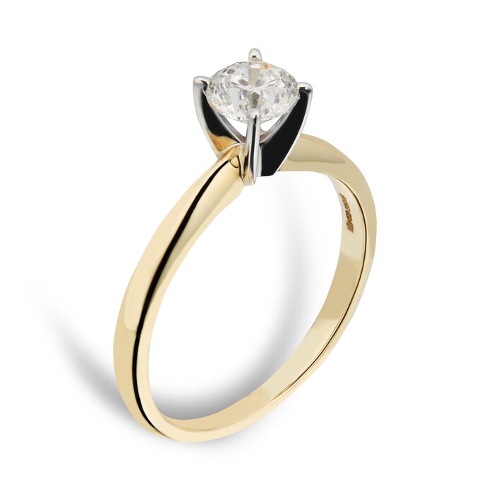 Goldsmiths 18ct Yellow Gold 0.72ct Diamond Solitaire Ring