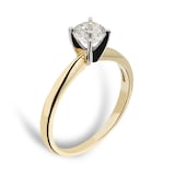 Goldsmiths 18ct Yellow Gold 0.72ct Diamond Solitaire Ring