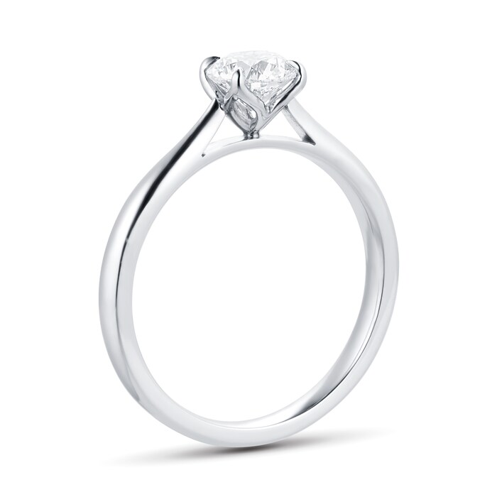 Goldsmiths Brilliant Cut 0.70 Carat Solitaire Diamond Ring In Platinum