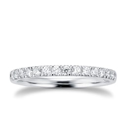 06018487 - 0.28 Total Carat Weight Brilliant Cut Diamond Half Eternity Ring In Platinum