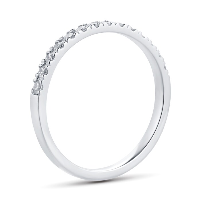 Goldsmiths 0.28 Total Carat Weight Brilliant Cut Diamond Half Eternity Ring In Platinum