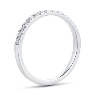 Goldsmiths 0.28 Total Carat Weight Brilliant Cut Diamond Half Eternity Ring In Platinum