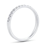 Goldsmiths 0.28 Total Carat Weight Brilliant Cut Diamond Half Eternity Ring In Platinum