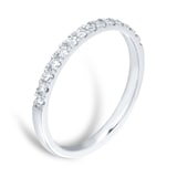 Goldsmiths 0.28 Total Carat Weight Brilliant Cut Diamond Half Eternity Ring In Platinum