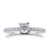Goldsmiths 18ct White Gold 0.75cttw Diamond Solitaire Ring