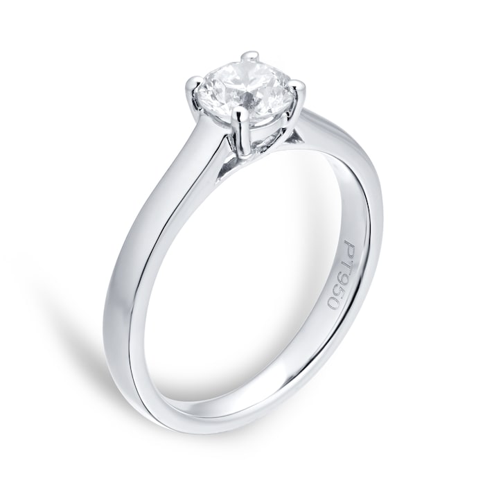 Goldsmiths Platinum 0.70ct Diamond Solitaire Ring