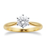 Goldsmiths 18ct Yellow Gold 0.70ct Diamond Solitaire Ring