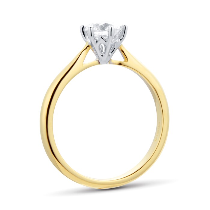 Goldsmiths 18ct Yellow Gold 0.70ct Diamond Solitaire Ring - Ring Size O