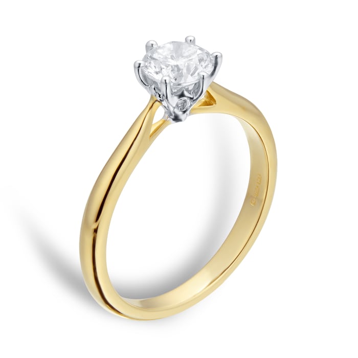 Goldsmiths 18ct Yellow Gold 0.70ct Diamond Solitaire Ring