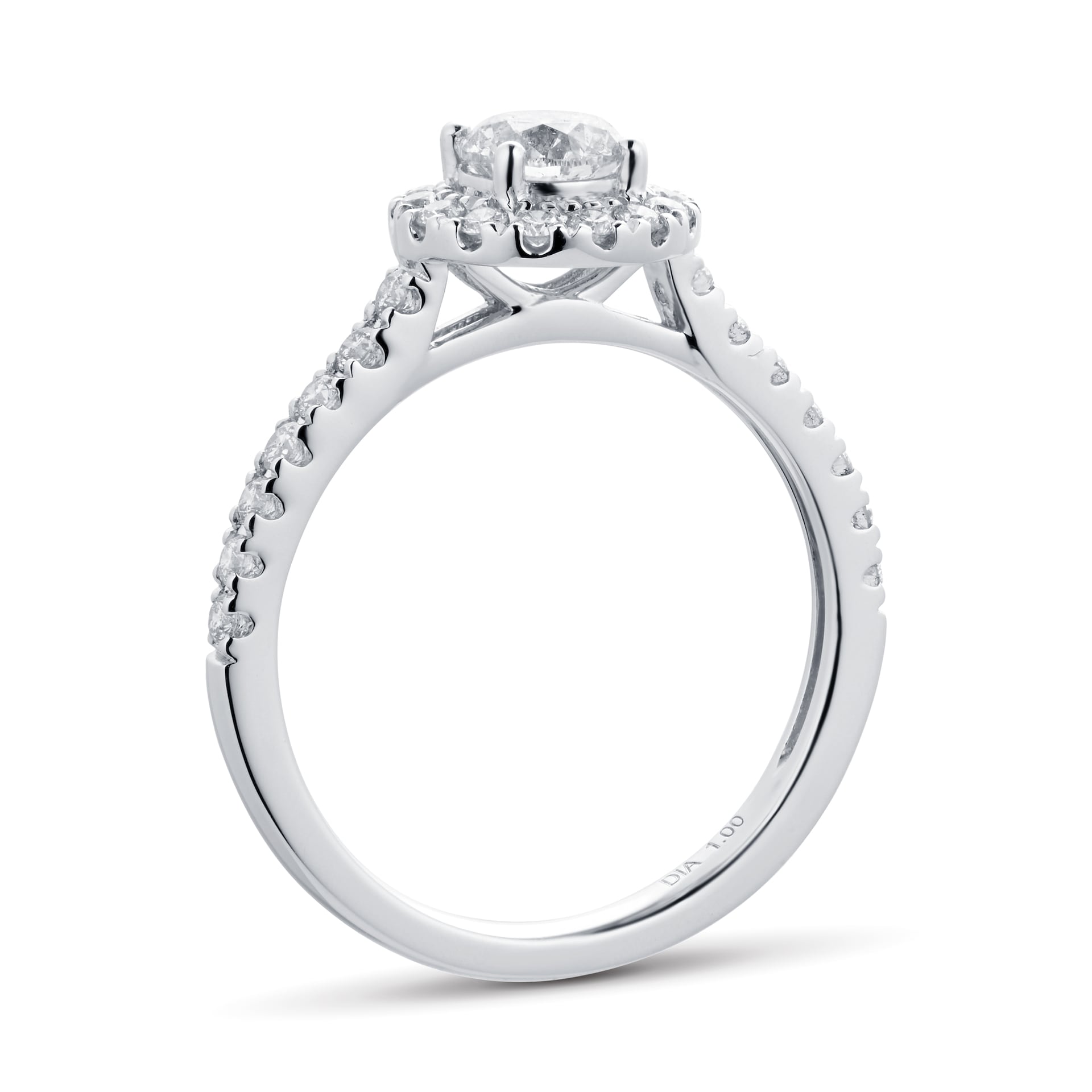 Goldsmiths Platinum 1.00cttw Diamond Halo Ring Goldsmiths Platinum 1.00cttw Diamond Halo Ring