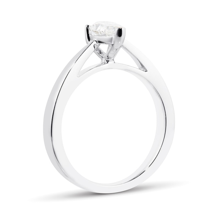 Goldsmiths Platinum 0.50ct Pear Cut Solitaire Engagement Ring