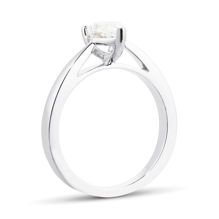 Goldsmiths Platinum 0.70cttw Pear Cut Solitaire Ring