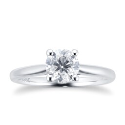 06018729 - Platinum 1.00ct Diamond Solitaire Engagement Ring
