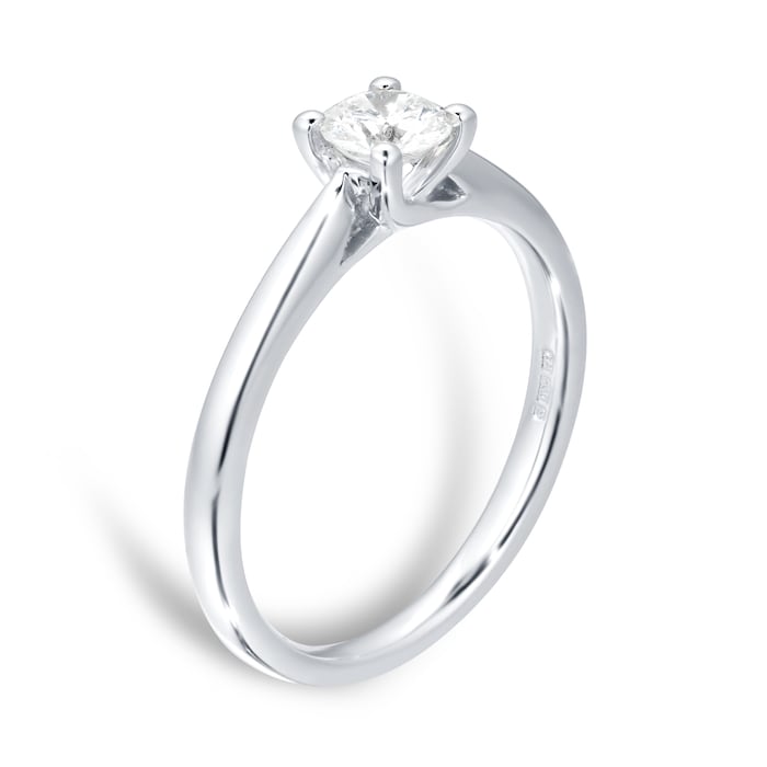 Goldsmiths Platinum 0.50ct Diamond Solitaire Engagement Ring