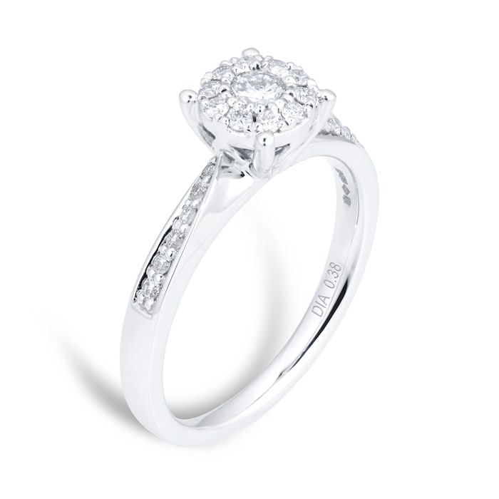 Goldsmiths Platinum 0.50ct Diamond Multi Stone Bridal Set