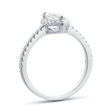 Mappin & Webb Platinum Amelia 0.90ct Pear Halo Engagement Ring - Ring Size K