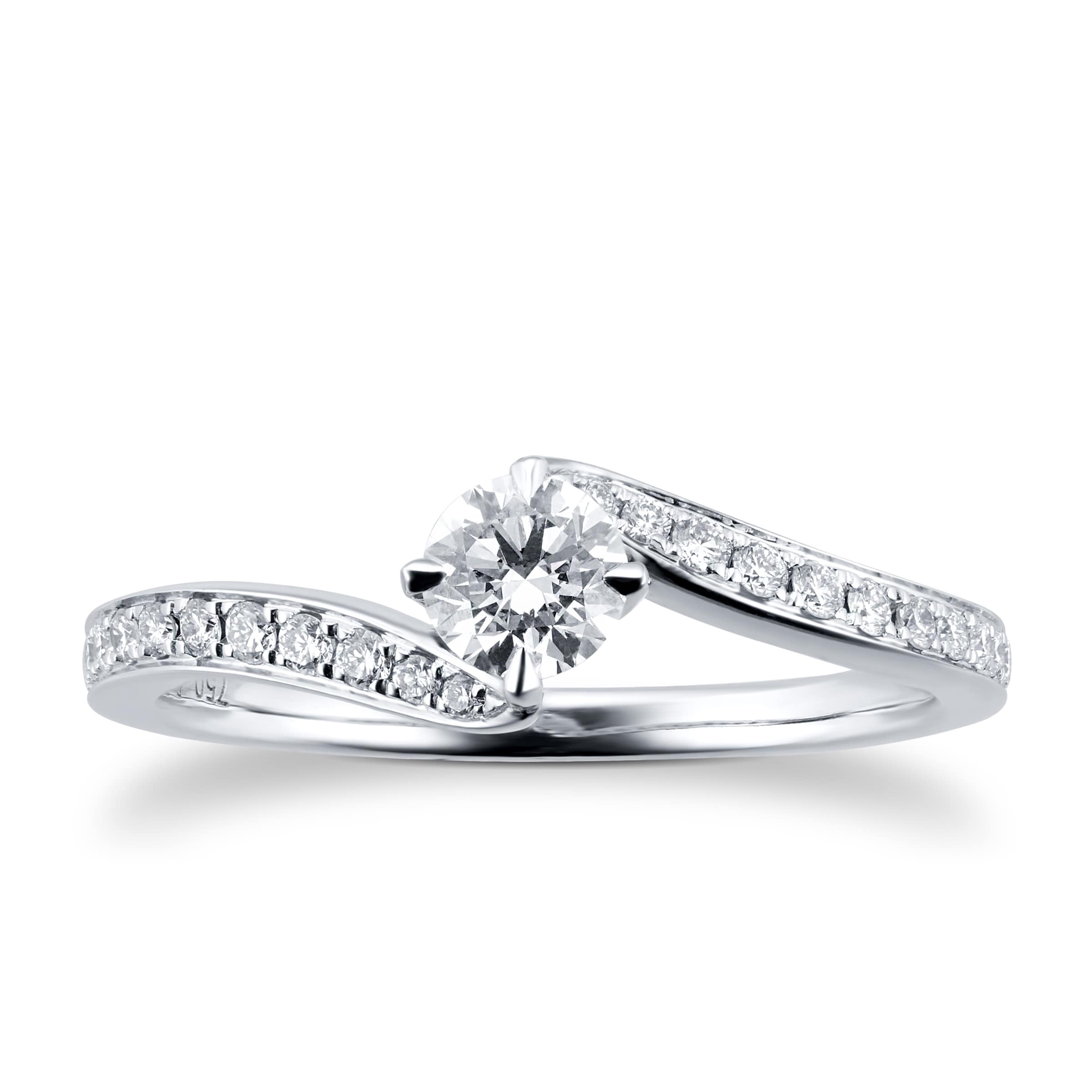 Platinum Boscobel Twist 0.50ct Diamond Engagement Ring - Ring Size M