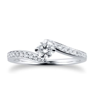 Mappin & Webb Platinum Boscobel Twist 0.50cttw Diamond Engagement Ring