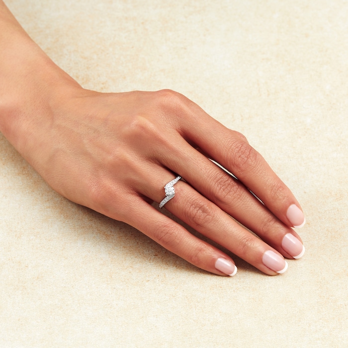 Mappin & Webb Platinum Boscobel Twist 0.75cttw Diamond Engagement Ring