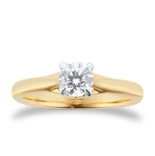 Mappin & Webb 18ct Yellow Gold Ena Harkness 0.50ct Solitaire Engagement Ring