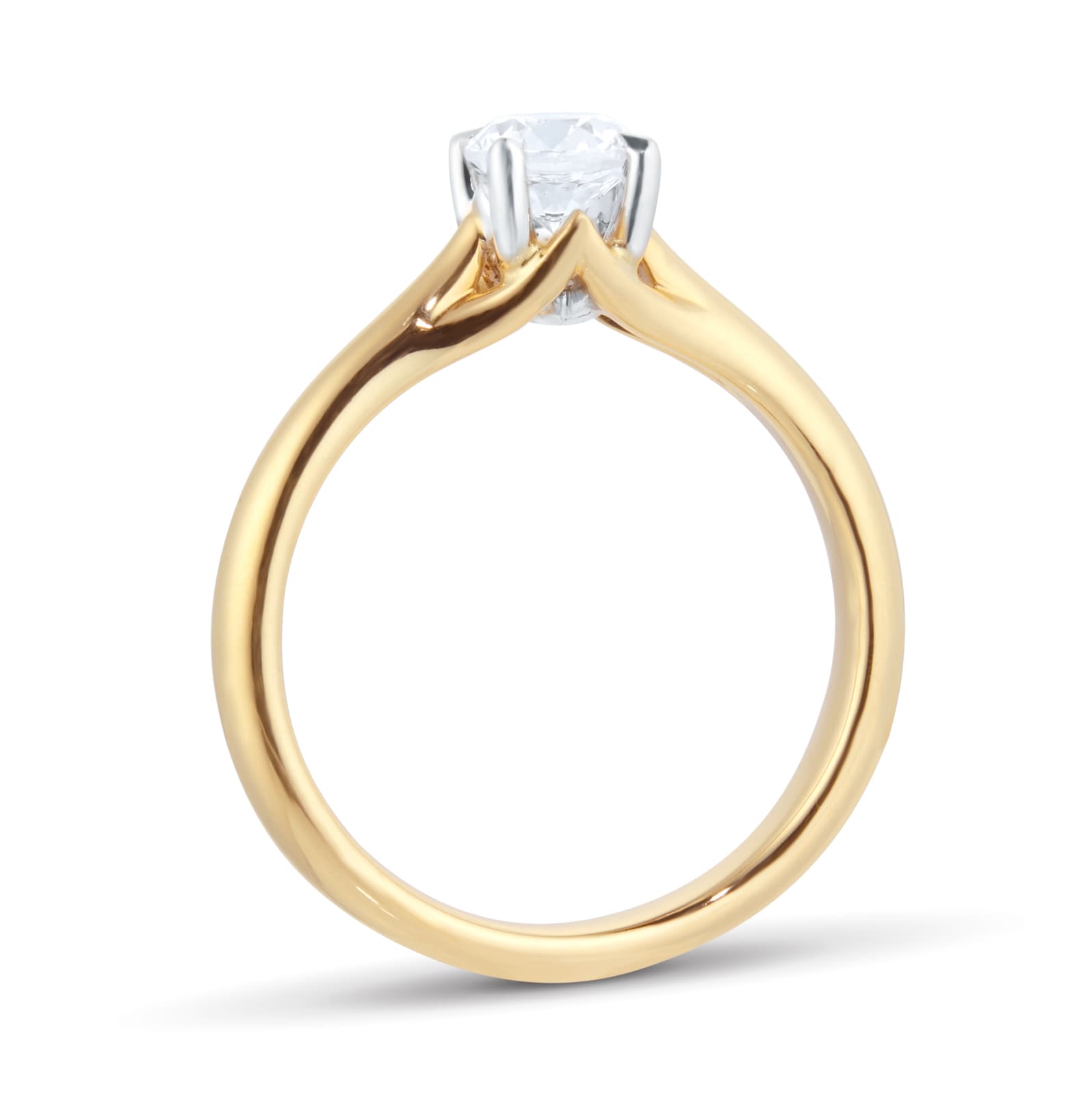 Mappin & Webb 18ct Yellow Gold Ena Harkness 0.50ct Solitaire Engagement Ring