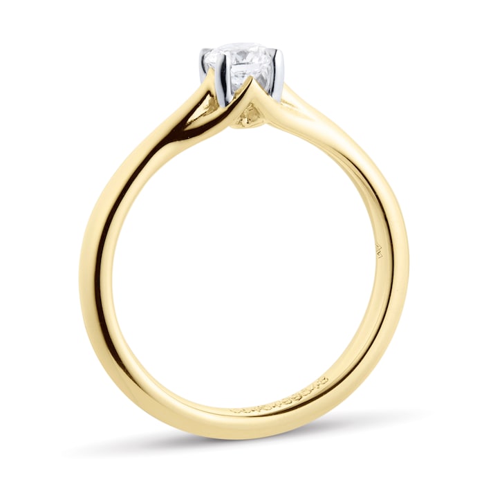 Mappin & Webb 18ct Yellow Gold Ena Harkness 0.33ct Solitaire Engagement Ring