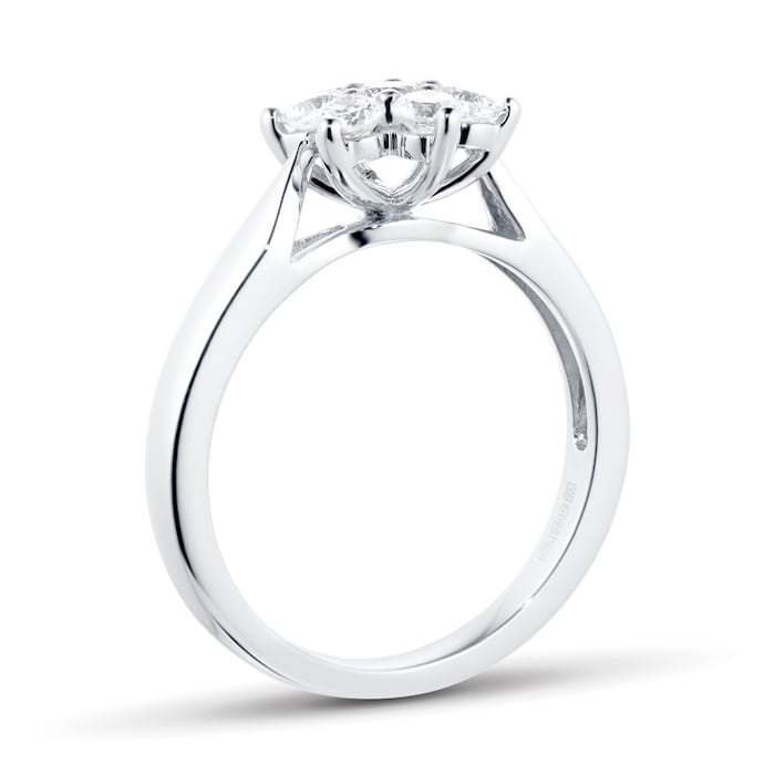 Goldsmiths 18ct White Gold 0.50ct Goldsmiths Brightest Diamond Cluster Ring