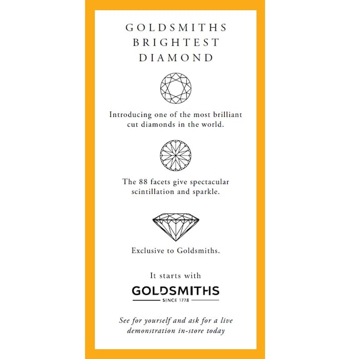 Goldsmiths 18ct Yellow Gold 1.01ct Goldsmiths Brightest Diamond Cluster Ring - Ring Size M