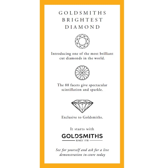 Goldsmiths 18ct Yellow Gold 1.01ct Goldsmiths Brightest Diamond Cluster Ring