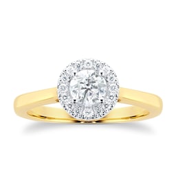 06018763 - 18ct Yellow Gold 0.50cttw Diamond Engagement Ring