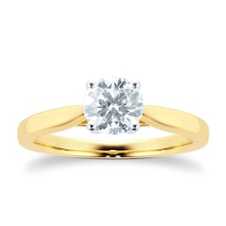 06018773 - 18ct Yellow Gold 0.70cttw Brilliant Cut Diamond Engagement Ring