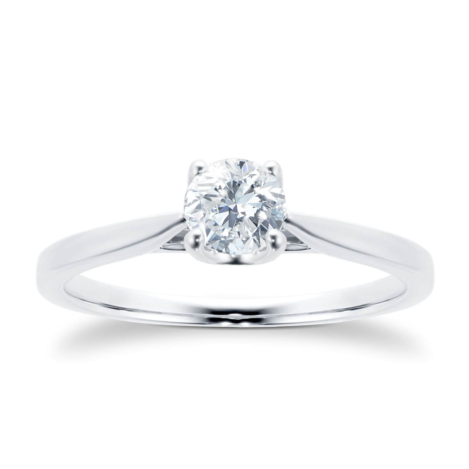 Goldsmiths Platinum Brilliant Cut 0.40ct Diamond Silitaire Engagement Ring