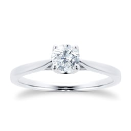 06018775 - Platinum Brilliant Cut 0.40ct Diamond Silitaire Engagement Ring