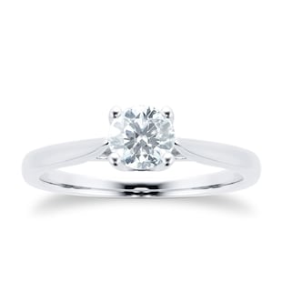 Goldsmiths Platinum 0.50cttw Brilliant Cut Solitaire Diamond Engagement Ring