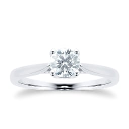 06018776 - Platinum 0.50cttw Brilliant Cut Solitaire Diamond Engagement Ring