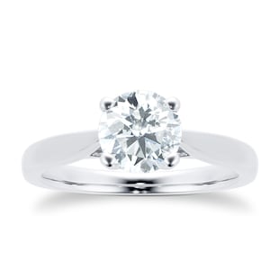 Goldsmiths Platinum 1.00cttw Brilliant Cut Solitaire Engagement Ring
