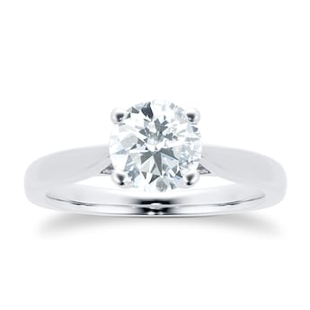 Platinum 1.00cttw Brilliant Cut Solitaire Engagement Ring 