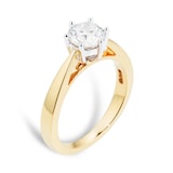 Goldsmiths 18ct Yellow Gold 1.00cttw Goldsmiths Brightest Diamond 6 Claw Solitaire Engagement Ring